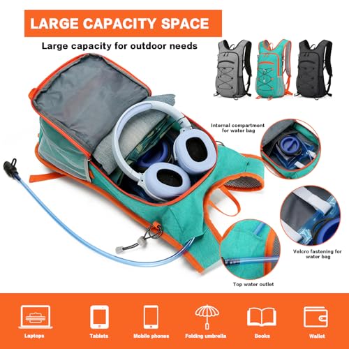 20L Hiking Backpack Lightweight Water-Resistant, Small Packable Foldable Daypack for Travel Men Women (shenhuise-da) - color: Shenhuise-da