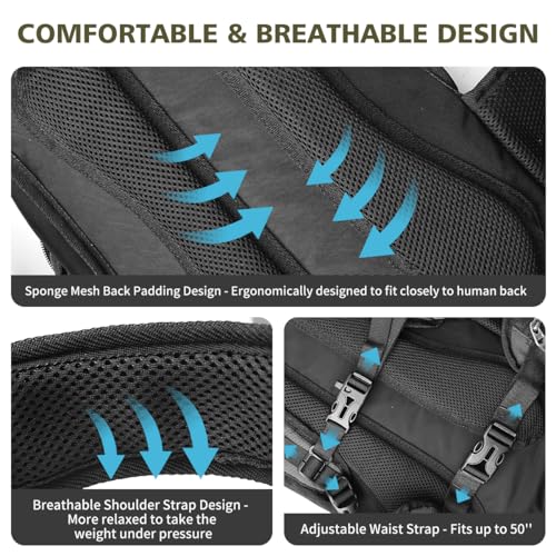 Hydration Pack, Insulated Hydration Backpack with 2L Hydration Bladder, Hiking Backpack for Men Women Kids, Water Backpack for Hiking, Running, Cycling, Camping - color: Black Olive
