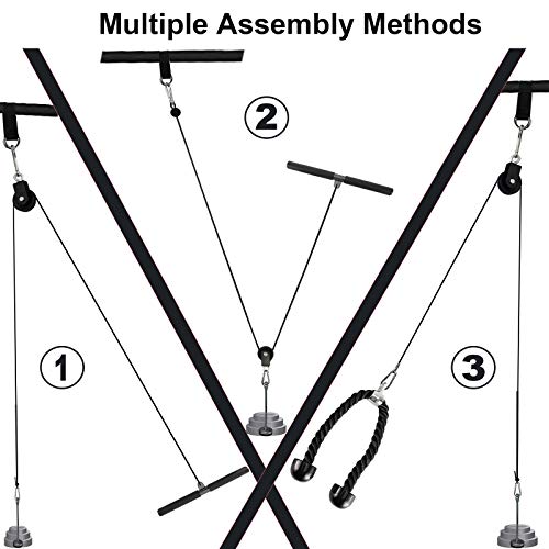 Taeku LAT Pulley System for Home Gym – Strength Training Fitness Equipment Cable Machine for Triceps, Biceps, Back & Shoulder Workouts - color: Nylon