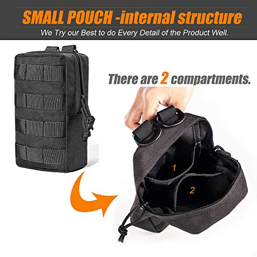 Upgraded Sports Water Bottles Pouch Bag, Tactical Drawstring Molle Water Bottle Holder Tactical Pouches, Travel Mesh Water Bottle Bag Tactical Hydration Carrier - color: 3 Molle Pouch