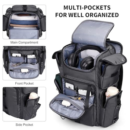WITZMAN Travel Backpack for Men Carry-on Laptop Backpack Fit 16 Inch Airline Approved for Traveling,Casual,Commuting(B744 Silvery Grey) - color: Silvery Grey