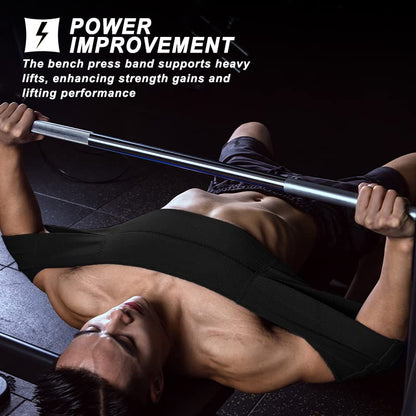LARA STAR Bench Press Power Resistance Band, Bench Power Weight Lifting Training Fitness Increase Strength Push Up Gym Workout - color: Black(Tension:Over 300lb)