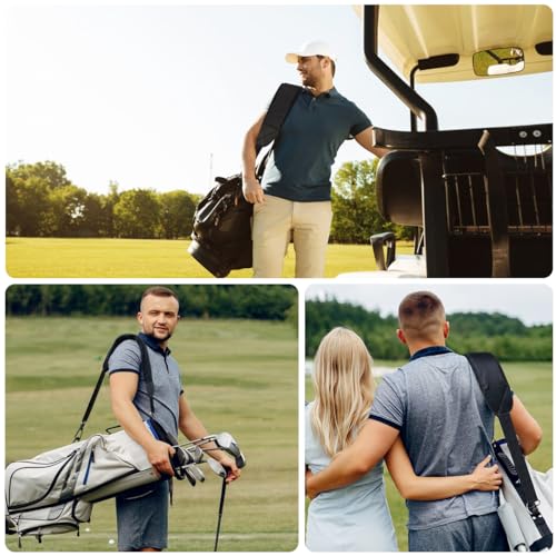 barudan golf Bag Strap Replacement Universal Single Shoulder Strap fits for All Brand Golf Bags (Black)