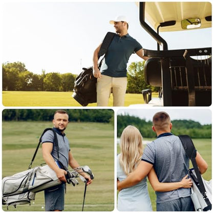 barudan golf Bag Strap Replacement Universal Single Shoulder Strap fits for All Brand Golf Bags (Black)