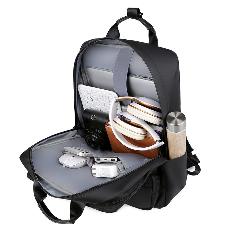 Kamlui Laptop Backpack for Men 15.6 Inch 16 Travel Large Capacity Purse Computer Bag - color: Black286