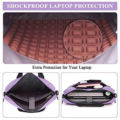 RAVUO 15.6 inch Laptop Bag for Women, Purple | Lightweight Bag - color: 15.6inch-purple
