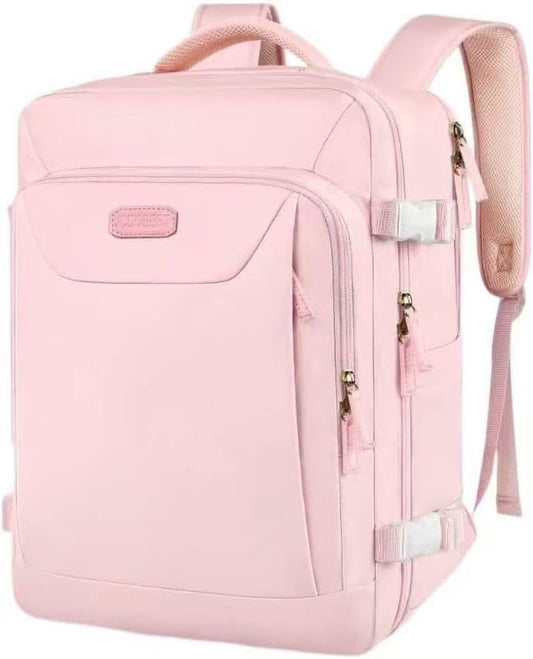 Travel Backpack for Women, Carry On Backpack, TSA 15.6inch Laptop Backpack Flight Approved, College Nurse Bag Casual Daypack for Weekender Business Hiking, Pink - color: Pink