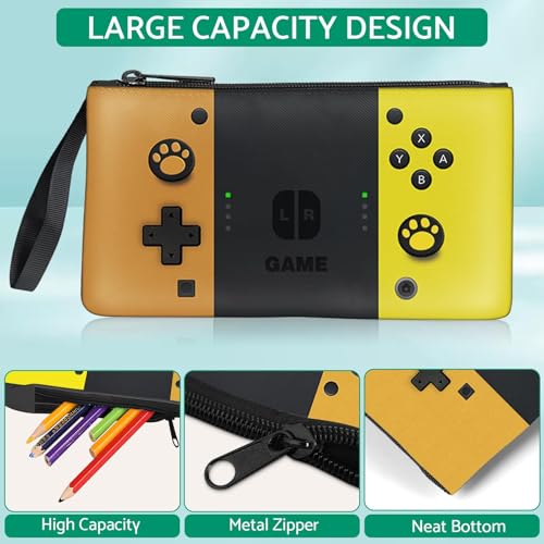 Kids Backpack For Boys，Gamer Boys Backpack For Children Teens Elementary Middle School, 17″ Students Bookbag - color: Backpack Set-sw-orange & Yellow