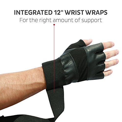 Nordic Lifting Weight Lifting Gloves with 12" Wrist Wraps – Workout Gloves with Wrist Support for Men & Women, Cross Training, Powerlifting, Gym & Fitness Protection, Durable Grip & Comfort Fit - size: X-Large