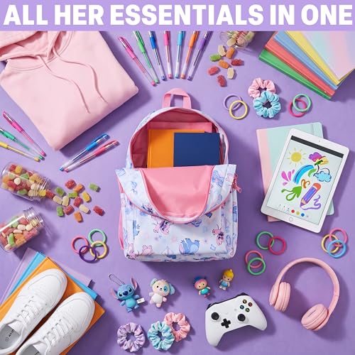 Get Trend Disney Stitch Kids Backpack for Girls, 18 inch Bookbag with Padded Straps, Travel School Bag, Girls Gifts (Multi Stitch) - color: Multi Stitch