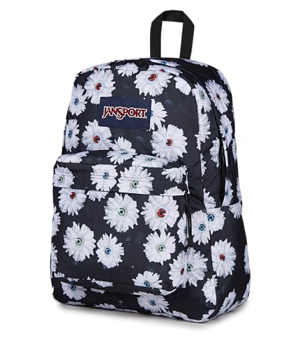JanSport SuperBreak Plus Backpack with Padded 15-inch Laptop Sleeve and Integrated Bottle Pocket - Spacious and Durable Daypack for Work and Travel - Eyeball Blossom - color: Eyeball Blossom