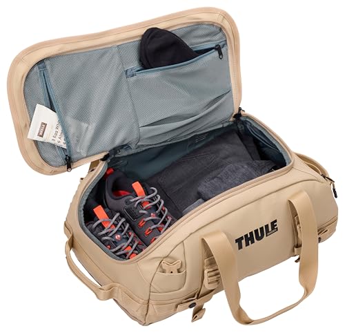 Thule Chasm Duffel bag, Weather-resistant materials, Easy packing, Converts to backpack, Internal pockets, Travel-ready - color: Gentle beige, size: 30L