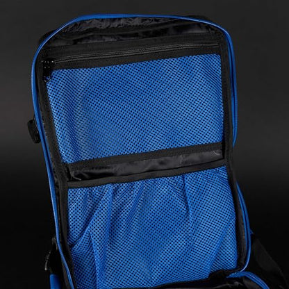WOLFpak 45L Athletic Gym Backpack (Blue Wolf) Durable 1000D Waterproof Oxford Material w/MOLLE Webbing, Laptop Pocket & Dual Cup Holders, Durable Everyday Gym Backpack - color: Blue Wolf
