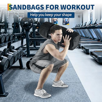 GarveeLife Workout Sandbag Unfilled - 5-200 LBS Heavy Duty Fitness Sandbag for Strength Training, Core & Full-Body Exercises | Adjustable Weight Home Gym - size: 125-200 LB