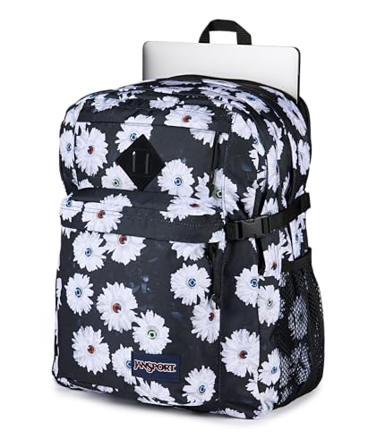 JanSport Main Campus Backpack - Travel or Work Backpack with 15-Inch Laptop Sleeve and Dual Water Bottle Pockets, Eyeball Blossom - color: Eyeball Blossom
