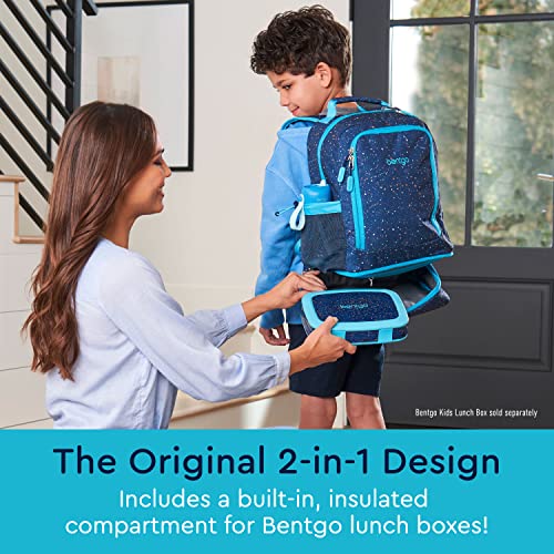 Bentgo Kids 2-in-1 Backpack & Insulated Lunch Bag - Confetti Designed 16” Backpack for School & Travel -, Durable, Water Resistant, Padded, & Large Compartments (Confetti Edition - Abyss Blue) - color: Confetti Edition - Abyss Blue