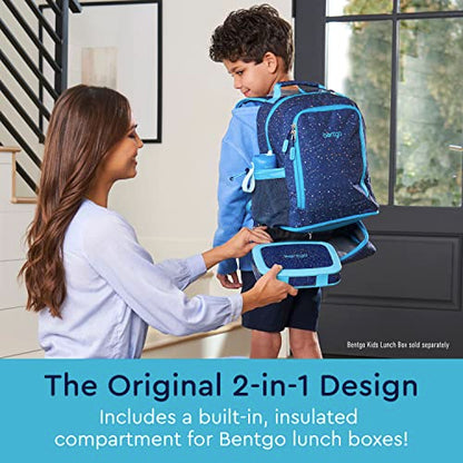Bentgo Kids 2-in-1 Backpack & Insulated Lunch Bag - Confetti Designed 16” Backpack for School & Travel -, Durable, Water Resistant, Padded, & Large Compartments (Confetti Edition - Abyss Blue) - color: Confetti Edition - Abyss Blue