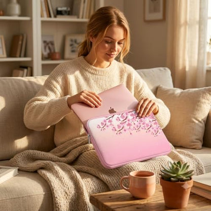 Laptop Sleeve Case for 2026 MacBook Neo 13 Inches A3404 - color: Sakura Pink, size: 13 x 9 x 0.8 inches