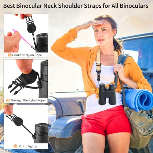 FIEIL Universal Shoulder Strap, Sandwich Mesh Padded Neck Lanyard, Replacement Comfortable Bag Strap for Camera, Cellphone Tablet,iPad, Laptop, Luggage Bag, Binocular(Khaki) - color: Khaki