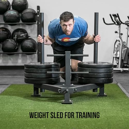 Rep Fitness Weight Sled | Push Pull Sleds Options for Training | Speed & Agility Workout Equipment | Gym Equipment | Football Strength Training | Heavy Duty Weighted Sled | Indoor Outdoor Exercise - style: Power Sled