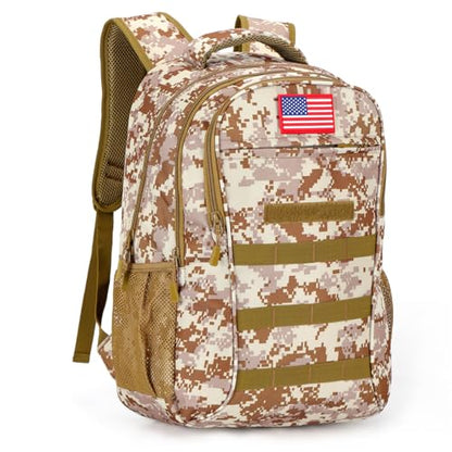 4land Camo Backpack for Boys,Army Boys Backpacks for Elementary Middle School Military,Camouflage Bookbag 40L - color: A-de