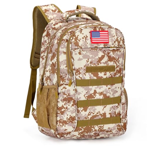 4land Camo Backpack for Boys,Army Boys Backpacks for Elementary Middle School Military,Camouflage Bookbag 40L - color: A-de