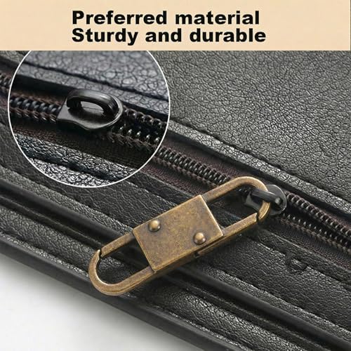 MILAKE 10 Pcs Premium Anti-Theft Zipper Lock, Small Clips for Bags, Backpacks, Purses, Luggage, Zipper Pull Replacement, Durable Multi-Color Set for Travelers, Hikers, and Daily Commuters (Bronze) - color: bronze