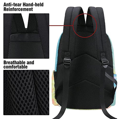 Travel Backpack for Men and Women,Classic Mini Backpack,Hiking, Lightweight Casual College Bookbag Daily Bag Daypack for Travel,Work,Gym (Rainbow) - color: Rainbow