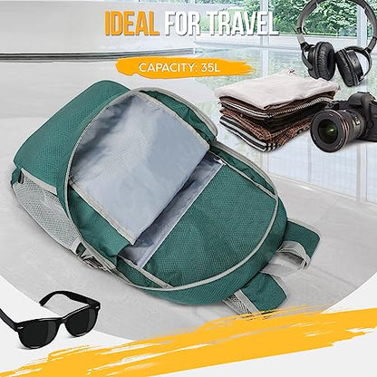ZOMAKE Lightweight Packable Backpack 35L, Water Resistant Foldable Day Pack - color: C-army Green
