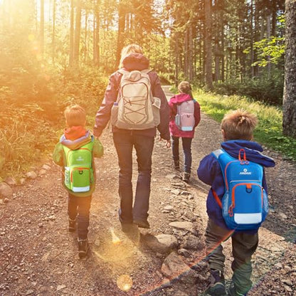 Nepest Kids Hydration Backpack, Mini Water Backpack with 1.5L Water Bladder for Hiking Cycling Running - color: Orange