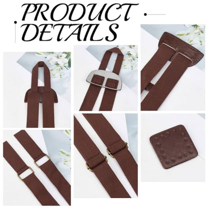 PU Leather Canvas Shoulder Strap Sewing Mount Belts Backpack Straps Replacement Adjustable for Backpacks Rucksack Daypack Laptop Back Pack Business Work Bag Travel Study DIY Craft(Black) - color: Brown
