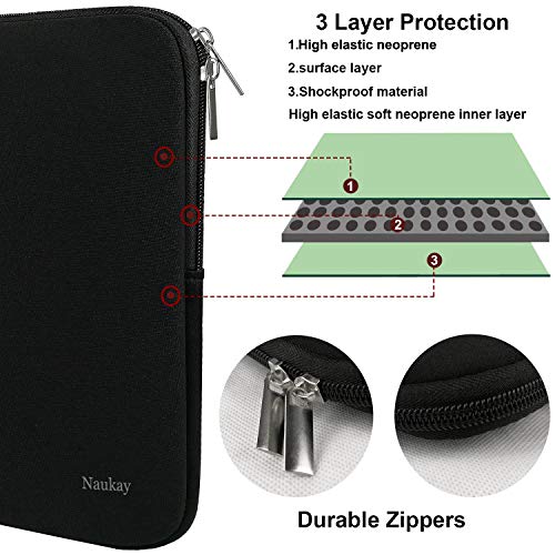 17 inch Laptop Sleeve Case, 17-17.3 Inch Resistant Neoprene Laptop Sleeve/Notebook Computer Pocket Case/Tablet Briefcase Carrying Bag Compatible Asus/Dell/Fujitsu/HP/Sony/Acer - (Black) - color: Black, size: 17.3 inch