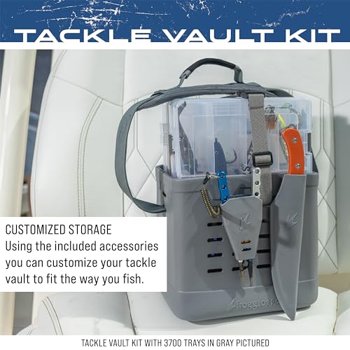FROGG TOGGS EVA Tackle Vault, Lightweight, Customizable Fishing Tackle Bag - color: Gray, style: 3700 Kit