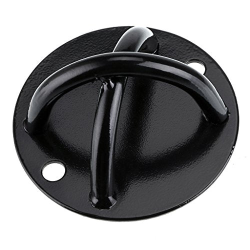 Hipiwe Ceiling Anchor Wall Mount Bracket for Suspension Straps, Gymnastic Rings, Aerial Yoga Swing & Hammock, Resistance Band, Battle Rope - color: Black