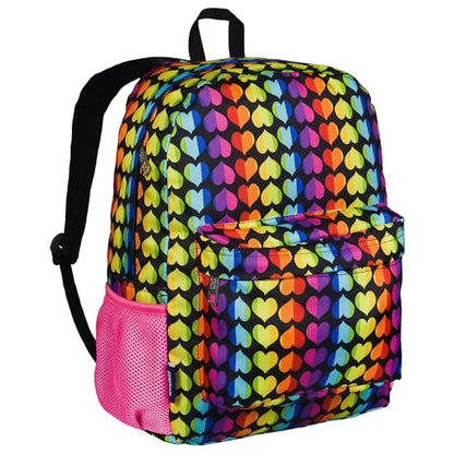 Wildkin 16-inch Kids Backpack – Durable, Padded & Spacious School Bag for Boys & Girls - Rainbow Hearts - color: Rainbow Hearts