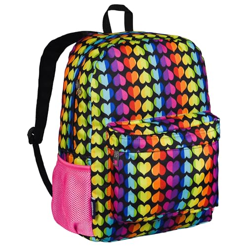 Wildkin 16-inch Kids Backpack – Durable, Padded & Spacious School Bag for Boys & Girls - Rainbow Hearts - color: Rainbow Hearts