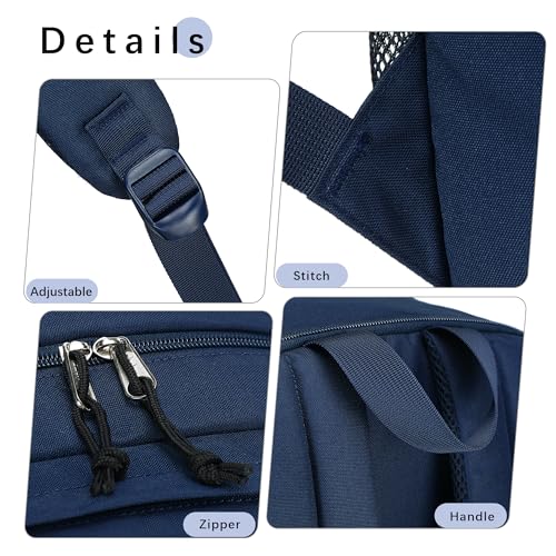 abshoo 32L Backpack for School College Bookbag Middle High School Backpacks Casual Daypack Travel Backpack (Navy) - color: Navy