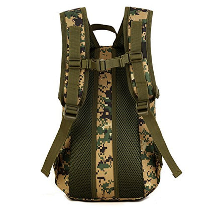 HUNTVP 10L Tactical Backpack Small Backpack Mini Daypack Military MOLLE Rucksack Gear Tactical Assault Pack Bag for Hunting Camping Trekking(10L-Jungle Camouflage) - color: Jungle Camouflage, size: 10L