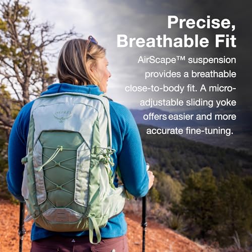 Osprey Tempest 11L Women's Lightweight Hiking Backpack - Small Daypack for Travel & Camping, Frosty Mint Green/Botanica - color: Frosty Mint Green/Botanica, size: 11L - Standard Fit