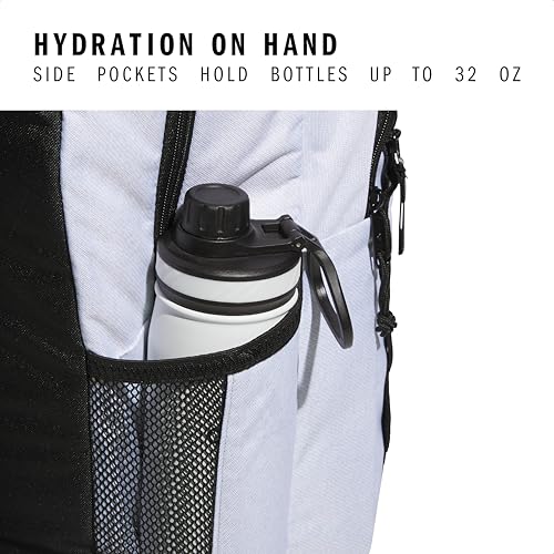 adidas Excel 7 School Backpack for Laptop, Gym and Travel, 34L, Twill White/Black/7, OSFA - color: Twill White/Black/7, size: One Size