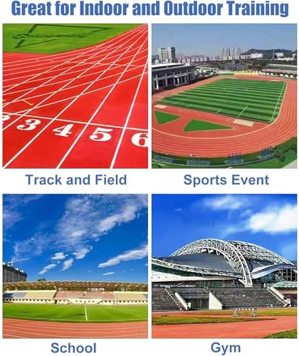 Track and Field Hurdles for Adult Athletes, Adjustable Height 30-42in Agility Hurdles, Outdoor Workout Training Pole Set, Professional Hurdle