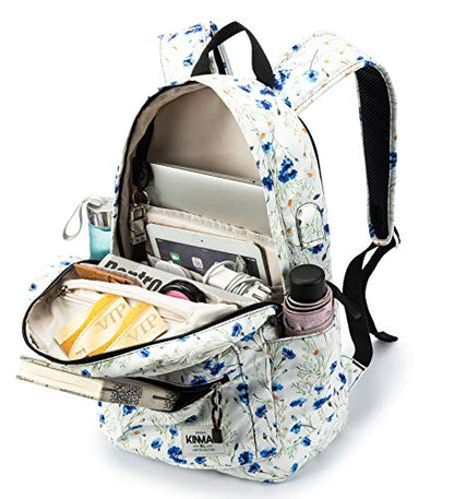 Kinmac Lavender Waterproof Laptop Travel Outdoor Backpack With USB Charging Port For 13 inch 14 inch and 15.6 inch Laptop - color: Lavender