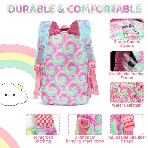 BLUEFAIRY Kids Backpacks for Boys Girls Ages 6-8 8-12 Elementary Middle School Backpack 17 Inch Back to School Bookbag with Laptop Compartment Mochilas Escolares para Niños Niñas (Spiral Colorful) - color: Spiral Colorful
