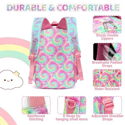 BLUEFAIRY Kids Backpacks for Boys Girls Ages 6-8 8-12 Elementary Middle School Backpack 17 Inch Back to School Bookbag with Laptop Compartment Mochilas Escolares para Niños Niñas (Spiral Colorful) - color: Spiral Colorful
