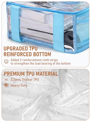 Clear Backpack Heavy Duty for Women Men Boys Girls, Large Clear Bookbag See Through Backpack for School College - color: 13-4#light-3m Reflective Strips