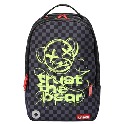 Graffiti Backpack, Designer Laptop Backpack for 15.6 Inch Work,Water Resistant Backpack Computer Bag,‌CheckeredBear‌ - color: ‌checkeredbear‌