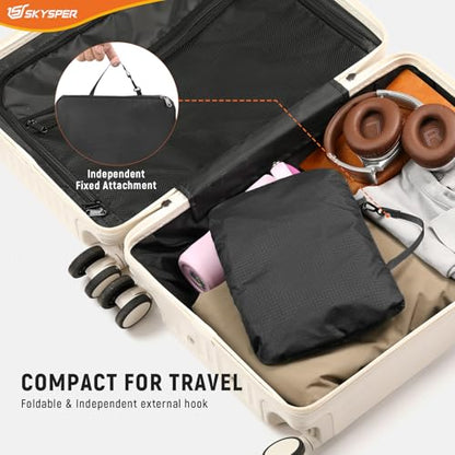 SKYSPER Small Hiking Backpack for Men Women 20L RFID Packable Daypack Ultralight Foldable Back Pack Lightweight Collapsible Travel Day Pack - color: Black