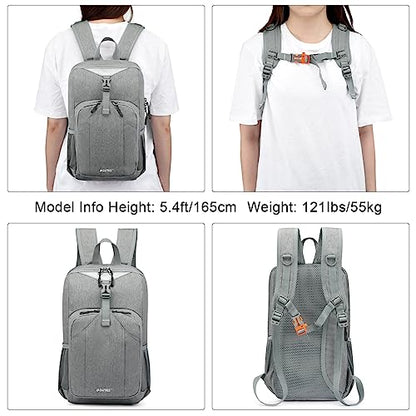 G4Free Mini 10L Hiking Daypack Small Hiking Backpack Cycling Compact Shoulder Backpack Outdoor for Men Women(Light Grey) | Small Lightweight Cycling Walks Daypack, with Reflective Strap, Compact, Water-Repellent, Tear-Resistant Polyester Material - color: