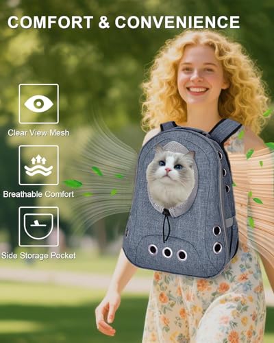 Small Dog Cat Chest Backpack Carrier,Large Space Ventilated Front Facing Backpack Carrier for Puppy,Lightweight Doggy Backpack for Hiking,Camping,Travel,Outdoor,Max 12 lbs(Denim Blue) - color: Denim Blue