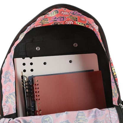 Bioworld Five Nights at Freddy's 16" Rolling Travel Backpack With Wheels And Pizza Keychain - color: Brown